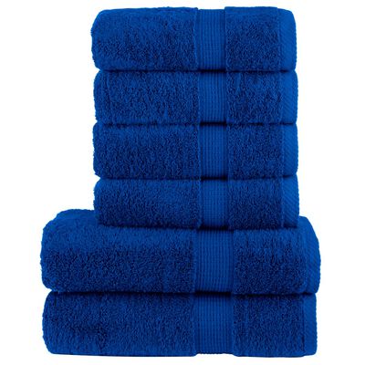 vidaXL 6 Piece Premium Towel Set SOLUND Blue 600 gsm