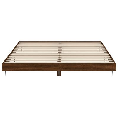 vidaXL Bed Frame without Mattress Brown Oak 160x200 cm Engineered Wood