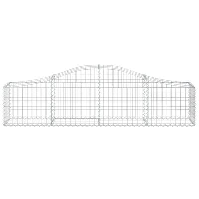 vidaXL Arched Gabion Baskets 15 pcs 200x30x40/60 cm Galvanised Iron