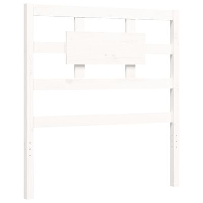 vidaXL Bed Frame without Mattress White Single Solid Wood Pine