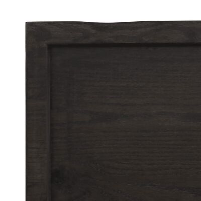 vidaXL Wall Shelf Dark Brown 40x50x(2-4) cm Treated Solid Wood Oak