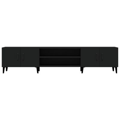 vidaXL TV Cabinet Black 180x31.5x40 cm Engineered Wood