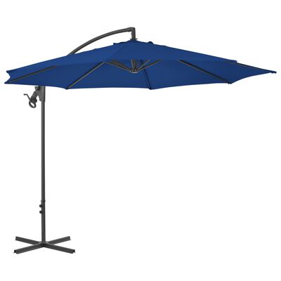 vidaXL Cantilever Garden Parasol with Steel Pole 300 cm Azure Blue