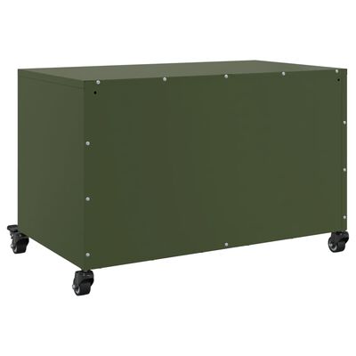 vidaXL TV Cabinet Olive Green 68x39x43.5 cm Steel