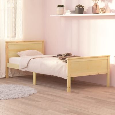 vidaXL Bed Frame without Mattress Solid Wood Pine 100x200 cm