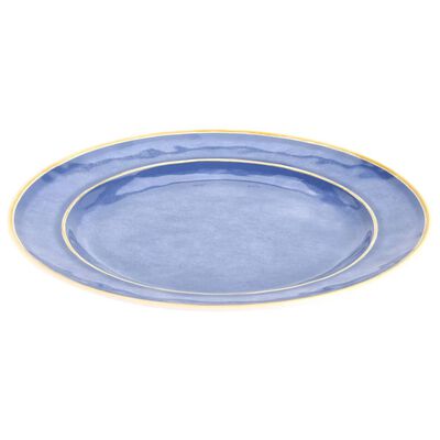 Redcliffs 12 Piece Camping Tableware Set Melamine Blue