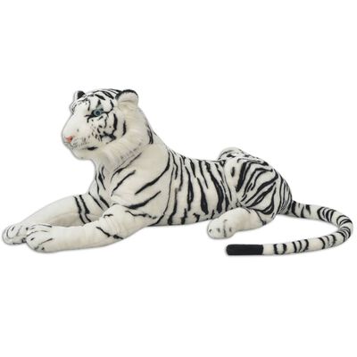 vidaXL Tiger Toy Plush White XXL