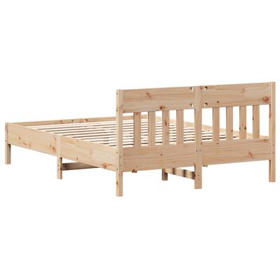 vidaXL Bed Frame without Mattress 120x190 cm Small Double Solid Wood Pine