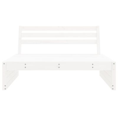 vidaXL Garden Middle Sofa White 120x80 cm Solid Wood Pine