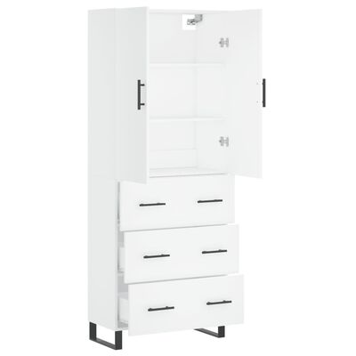 vidaXL Highboard White 69.5x34x180 cm Engineered Wood