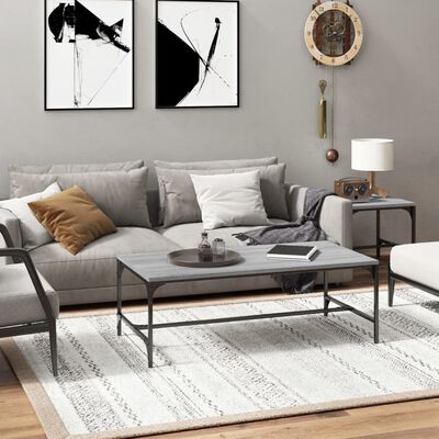 vidaXL Coffee Table Grey Sonoma 100x50x35 cm Engineered Wood