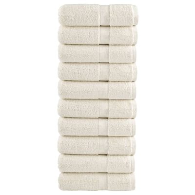 vidaXL Premium Guest Towels SOLUND 10 pcs Cream 30x50 cm 600 gsm