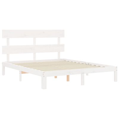 vidaXL Bed Frame without Mattress White 160x200 cm Solid Wood Pine