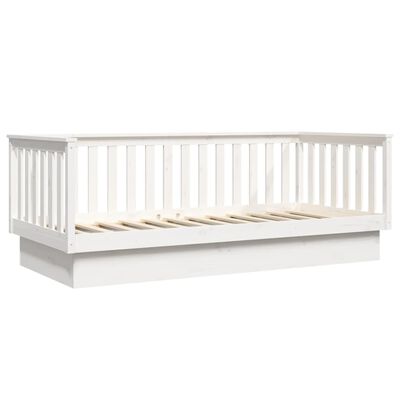 vidaXL Day Bed without Mattress White 80x200 cm Solid Wood Pine