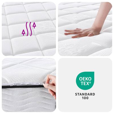 vidaXL Pocket Spring Mattress Medium Plus 100x200 cm