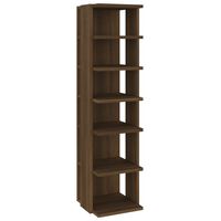 vidaXL Shoe Rack Brown Oak 27.5x27x102 cm Engineered Wood