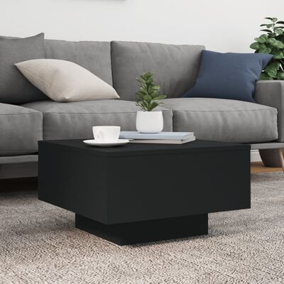 vidaXL Coffee Table Black 55x55x31 cm Engineered Wood