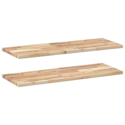 vidaXL Floating Shelves 2 pcs 80x30x2 cm Untreated Solid Wood Acacia