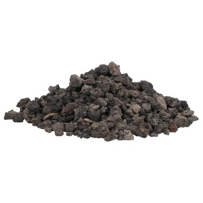 vidaXL Volcanic Rocks 10 kg Black 1-2 cm