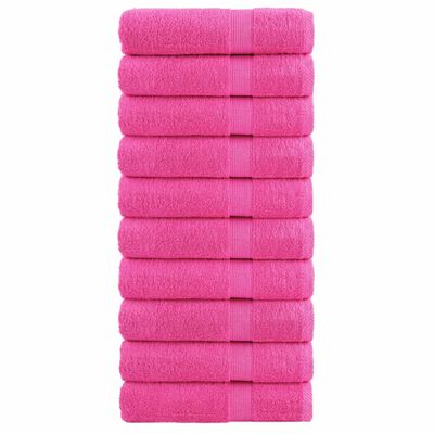 vidaXL Premium Shower Towels SOLUND 10 pcs Pink 70x140 cm 600 gsm