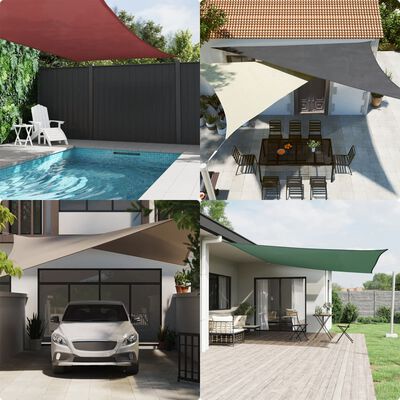 vidaXL Sun Shade Sail Sand 5x6x6 m 100% Polyester Oxford