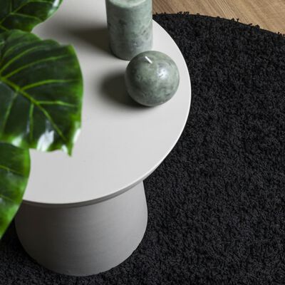 vidaXL Shaggy Rug PAMPLONA High Pile Modern Black Ø 200 cm