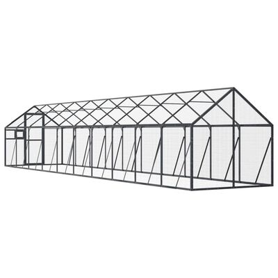 vidaXL Aviary Anthracite 1.79x10x1.85 m Aluminium