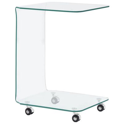 vidaXL Coffee Table 45x40x63 cm Tempered Glass