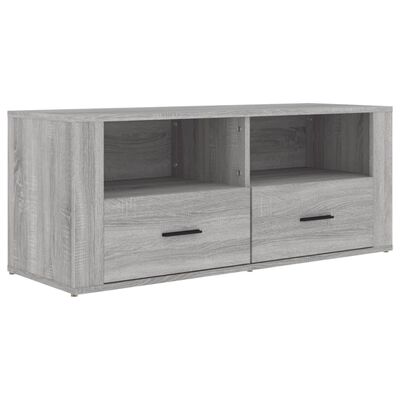 vidaXL TV Cabinet Grey Sonoma 100x35x40 cm Engineered Wood