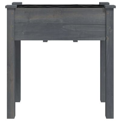 vidaXL Planter with Liner Grey 71x37x76 cm Solid Wood Fir