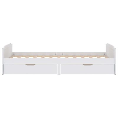 vidaXL Bed Frame without Mattress White Solid Wood Pine 90x200 cm