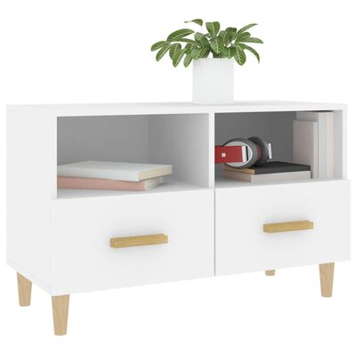 vidaXL TV Cabinet White 80x36x50 cm Engineered Wood