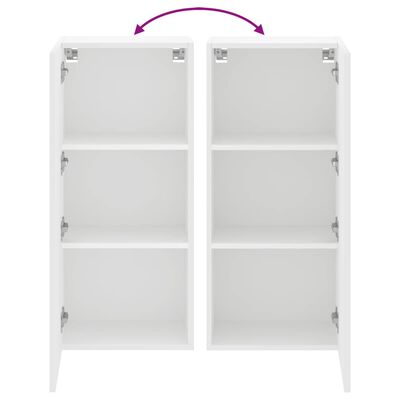 vidaXL TV Wall Cabinet White 40.5x30x90 cm Engineered Wood