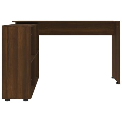 vidaXL Corner Desk Brown Oak Engineered Wood