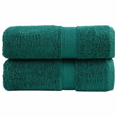 vidaXL Premium Soap Towels SOLUND 2 pcs Green 30x30 cm 600 gsm