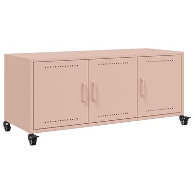 vidaXL TV Cabinet Pink 100.5x39x43.5 cm Steel