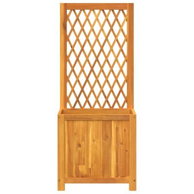 vidaXL Planter with Trellis 55x29.5x132 cm Solid Wood Acacia