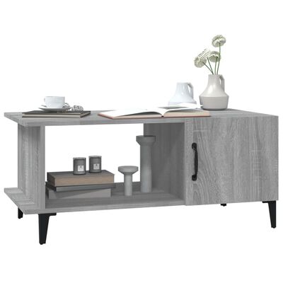 vidaXL Coffee Table Grey Sonoma 90x50x40 cm Engineered Wood