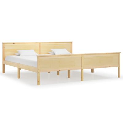 vidaXL Bed Frame without Mattress Solid Wood Pine 200x200 cm