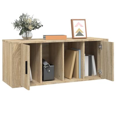 vidaXL TV Cabinet Sonoma Oak 100x35x40 cm Engineered Wood