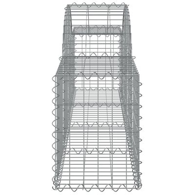 vidaXL Arched Gabion Baskets 25 pcs 200x30x40/60 cm Galvanised Iron