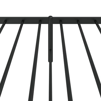 vidaXL Metal Bed Frame without Mattress with Headboard Black 100x200 cm