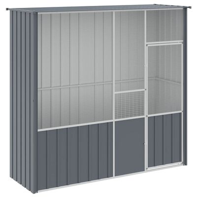 vidaXL Bird Cage Anthracite 215x78x200 cm Galvanised Steel