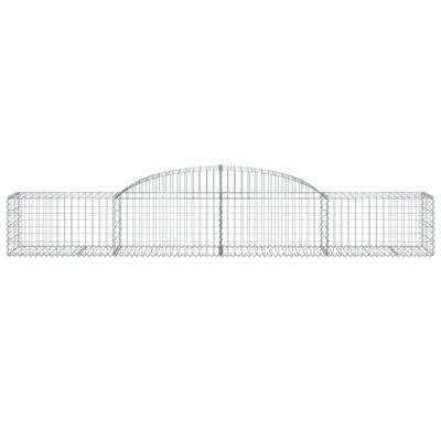 vidaXL Arched Gabion Baskets 13 pcs 300x50x40/60 cm Galvanised Iron