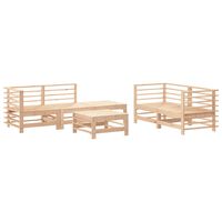 vidaXL 6 Piece Garden Lounge Set Solid Wood Pine