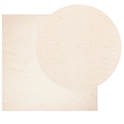 vidaXL Rug HUARTE Short Pile Soft and Washable Beige 240x240 cm