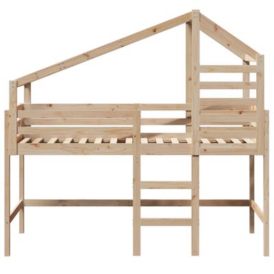 vidaXL Loft Bed with Ladder and Roof without Mattress 80x200 cm