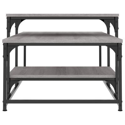 vidaXL Coffee Table Grey Sonoma 102x60x45 cm Engineered Wood