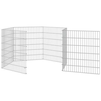 vidaXL Free Range Animal Enclosure 6-Panel 54x60 cm Galvanised Iron