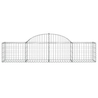 vidaXL Arched Gabion Baskets 20 pcs 200x50x40/60 cm Galvanised Iron